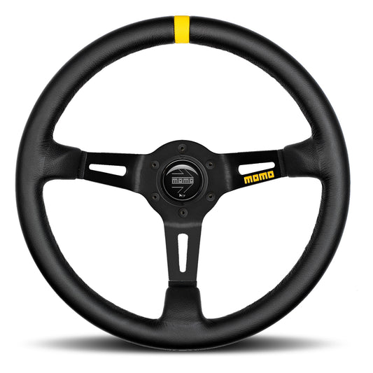 MOD 08 Steering Wheel Black Leather  -  R1908/35L