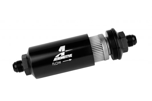 8an Inline Fuel Filter 40 Micron 2in OD Black  -  12378
