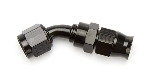 6an 45-Deg PTFE Hose End Black Anodized  -  15351