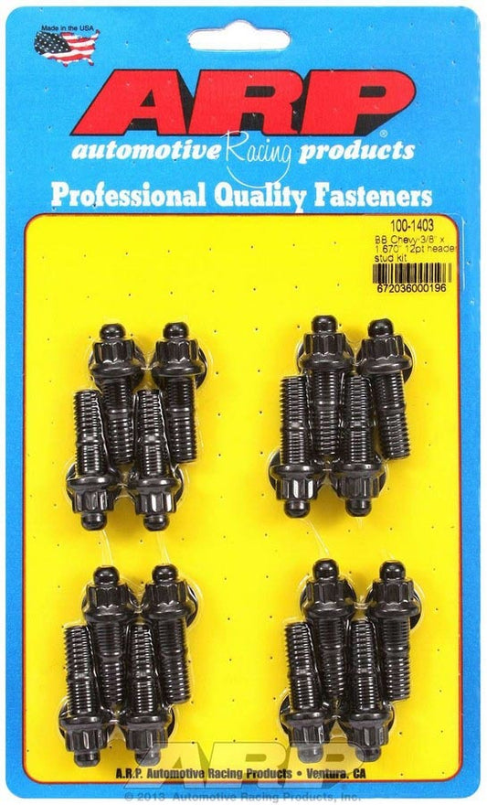 Header Stud Kit - 12pt. 3/8 x 1.670 OAL (16)  -  100-1403