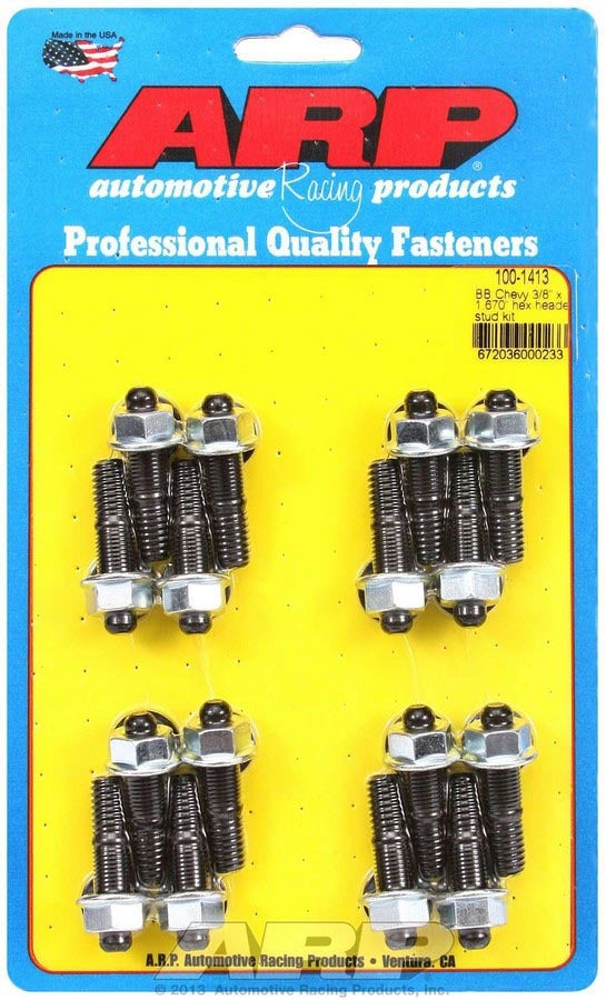 Header Stud Kit - 6pt. 3/8 x 1.670 OAL (16)  -  100-1413