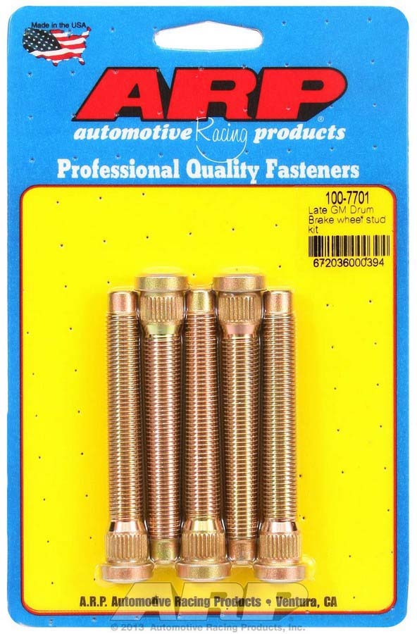 Wheel Stud Kit - 7/16-20 3.165/.486 Knurl (5)  -  100-7701