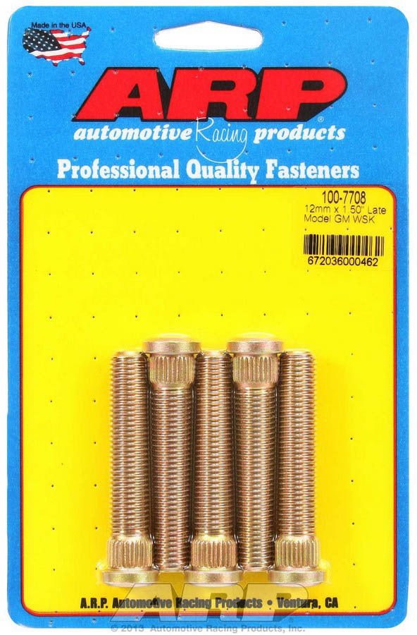 Wheel Stud Kit - M12x1.5 2.500/.509 Knurl  -  100-7708