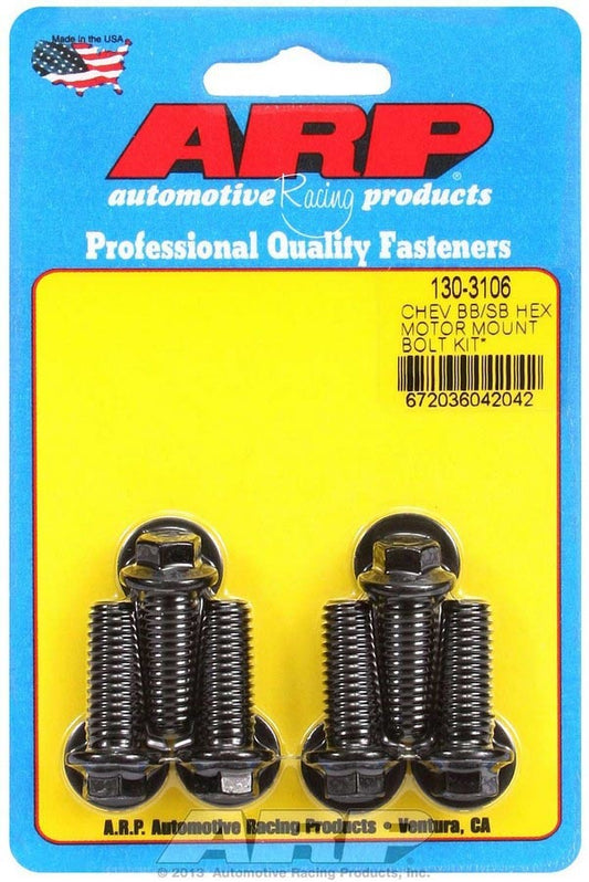 Motor Mount Bolt Kit 6pt. Chevy  -  130-3106