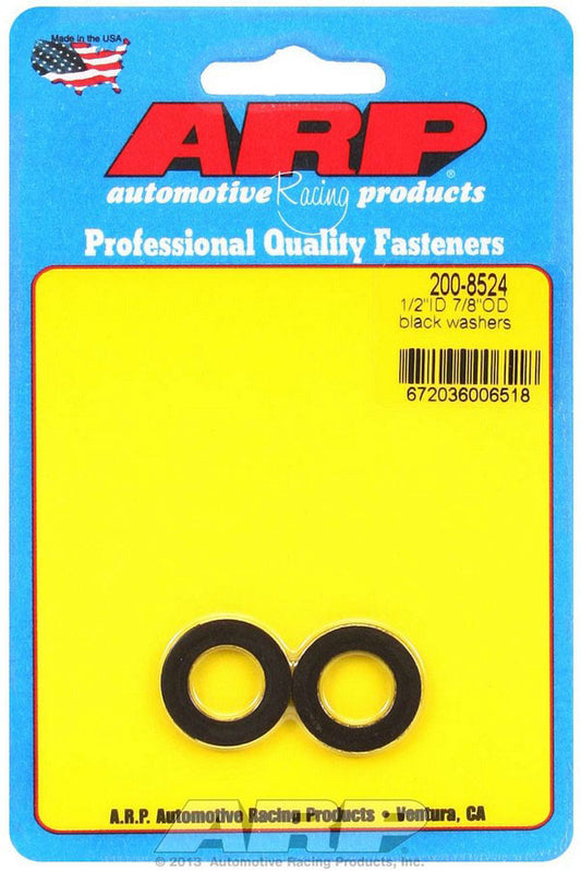 Black Washers - 1/2 ID x 7/8 OD (2pk)  -  200-8524