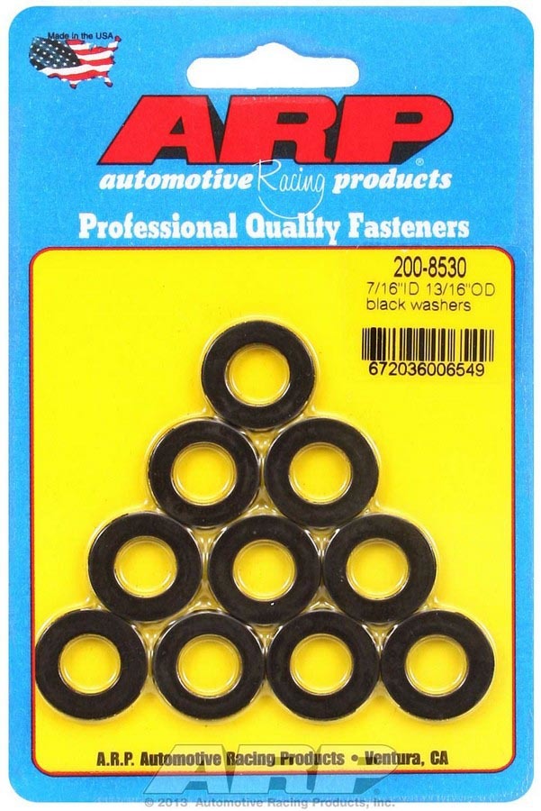 Black Washers - 7/16 ID x 13/16 OD (10)  -  200-8530