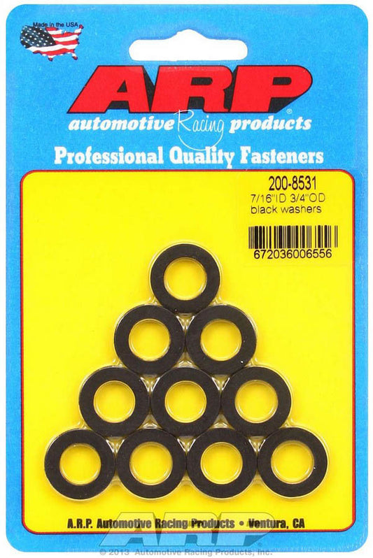 Black Washers - 7/16 ID x 3/4 OD (10)  -  200-8531