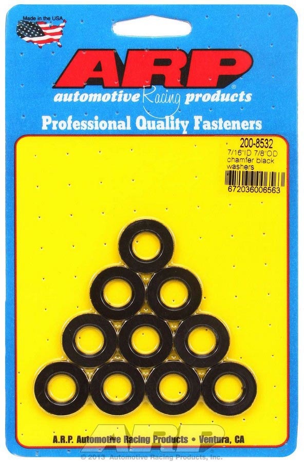 Black Washers - 7/16 ID x 7/8 OD (10)  -  200-8532