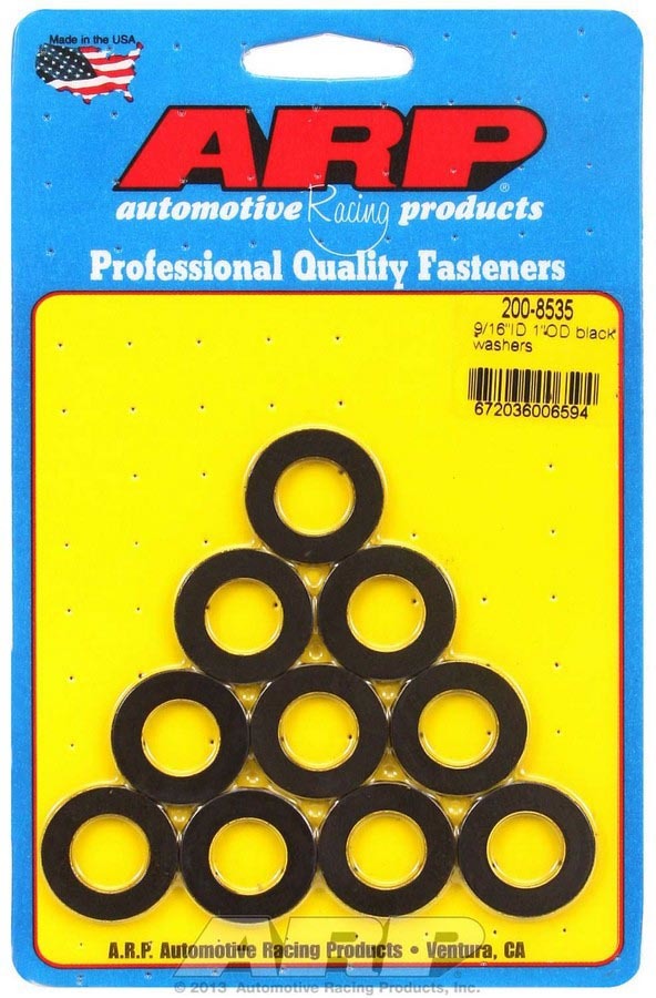 Black Washers - 9/16 ID x 1 OD (10)  -  200-8535