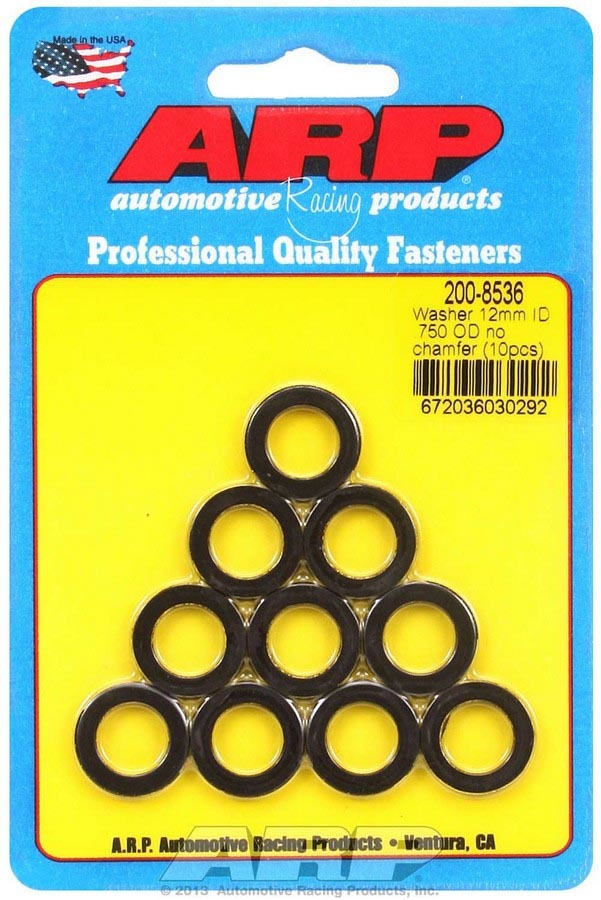 Black Washers - 12mm ID x 3/4 OD (10)  -  200-8536