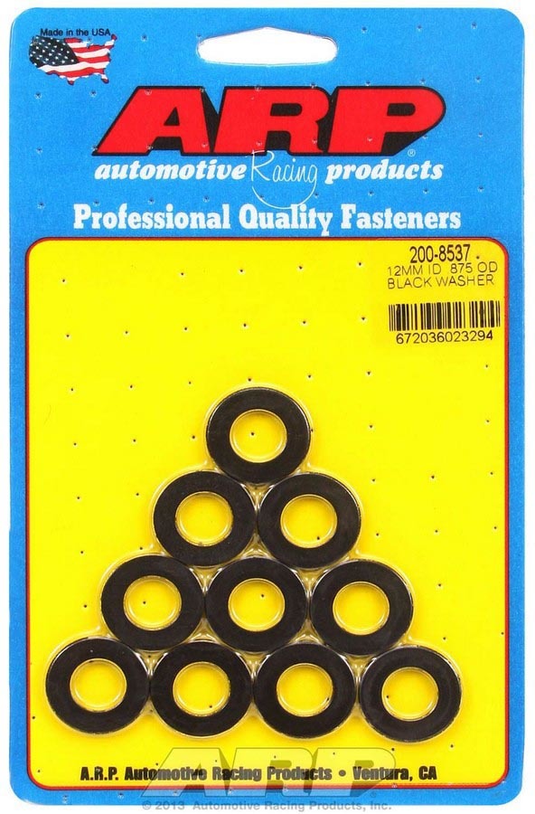 Black Washers - 12mm ID x 7/8 OD (10)  -  200-8537