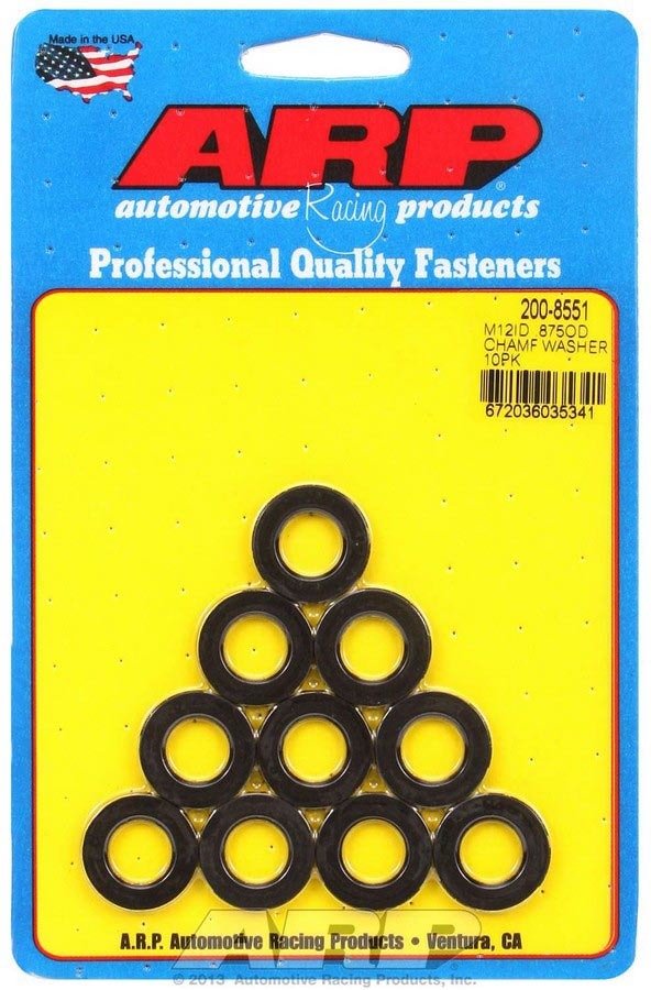 12mm ID Washers 10pk .875 OD Chamfer  -  200-8551