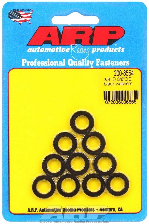 Black Washers - 3/8 ID x 5/8 OD (10)  -  200-8554