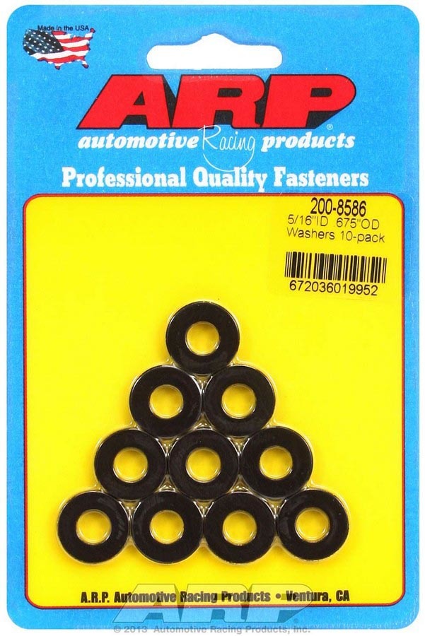 Black Washers - 5/16 ID x .675 OD (10)  -  200-8586