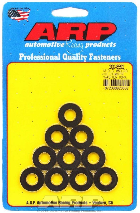 Black Washers - 10mm ID x .850 OD (10)  -  200-8592