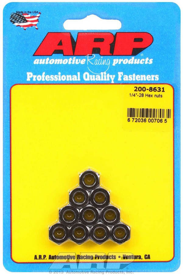 1/4-28 Hex Nut w/Flange Kit (10pk)  -  200-8631