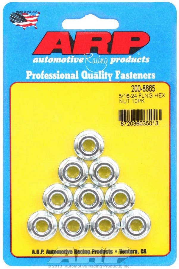 Hex Serrated Flange Nuts 5/16-24 (10)  -  200-8665