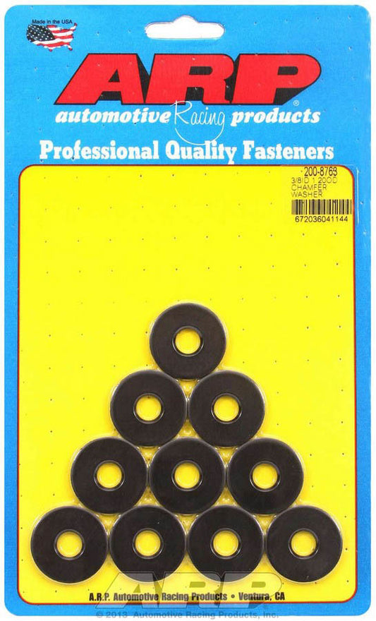 Black Washers - 3/8 ID x 1.200 OD w/Chamfer 10pk  -  200-8763