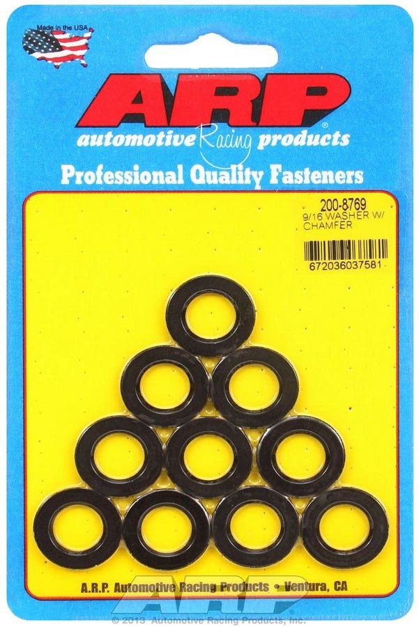 Black Washers - 9/16 ID x 1.00 OD Chamfer (10)  -  200-8769