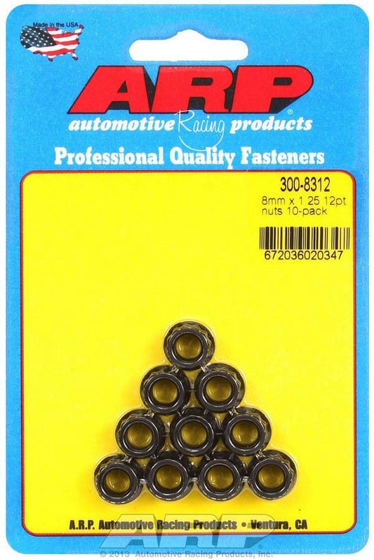 8mm x 1.25 12pt. Nuts (10)  -  300-8312