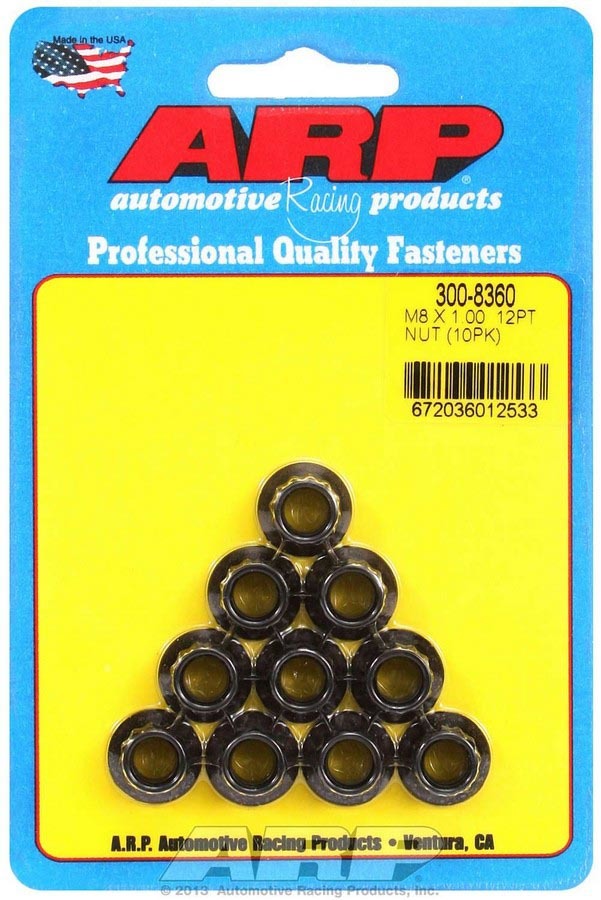 8mm x 1.00 12pt. Nuts (10)  -  300-8360