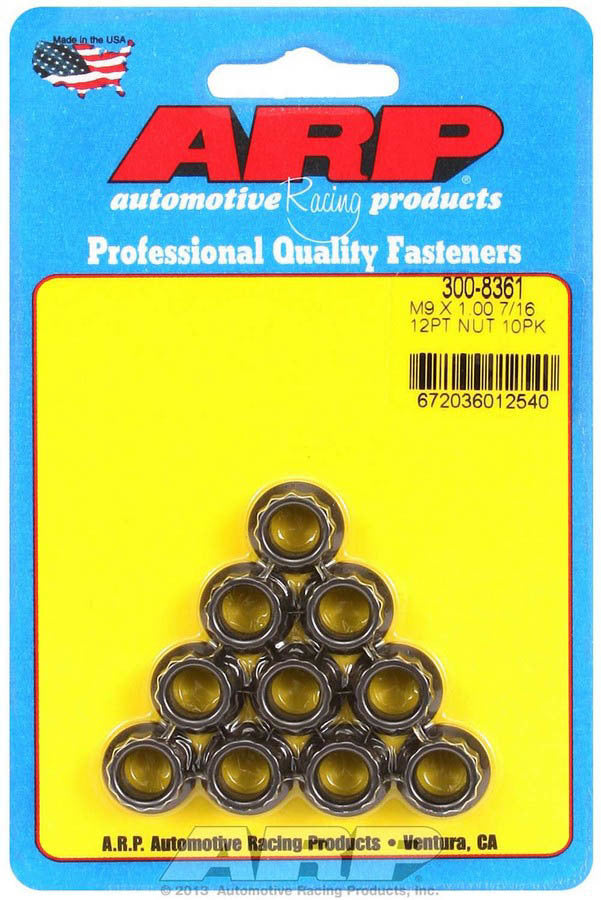 9mm x 1.00 12pt. Nuts (10)  -  300-8361