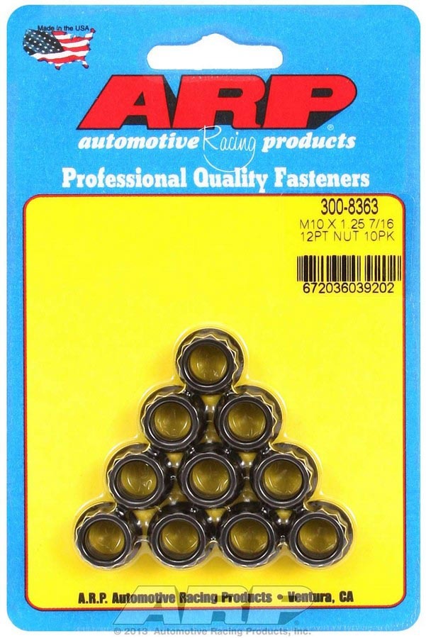 10mm x 1.25 12pt. Nuts (10)  -  300-8363