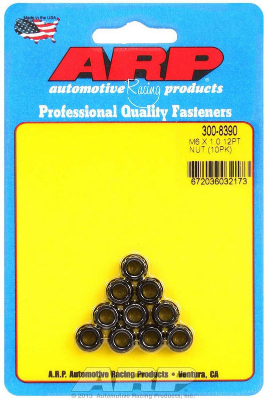 6mm x 1.00 12pt. Nuts (10)  -  300-8390