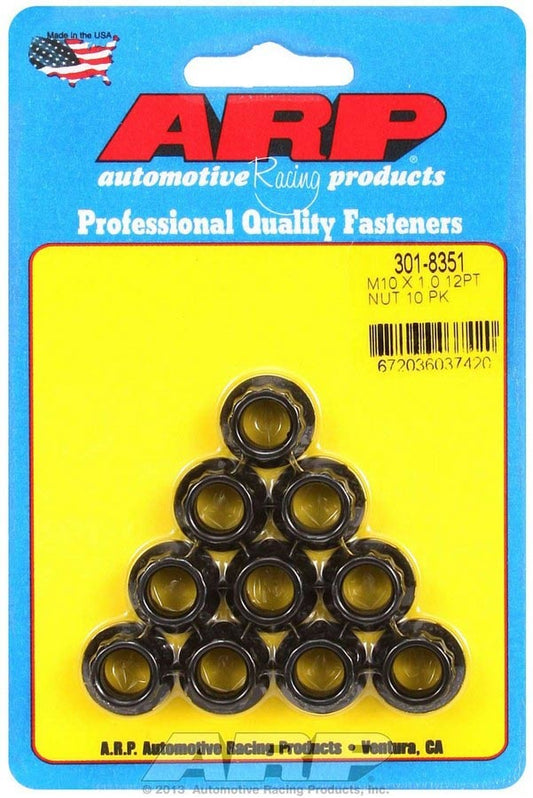 10mm x 1.0 12pt Nut Kit 10pk  -  301-8351