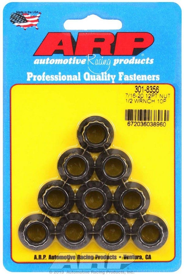 7/16-20 12pt Nuts (10pk)  -  301-8356