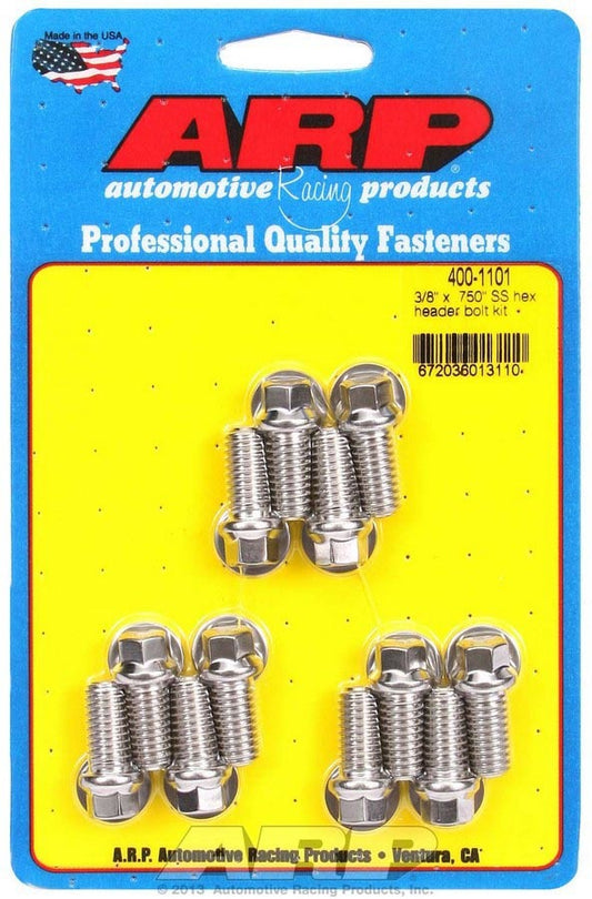 S/S Header Bolt Kit - 3/8 x .750 UHL (12)  -  400-1101