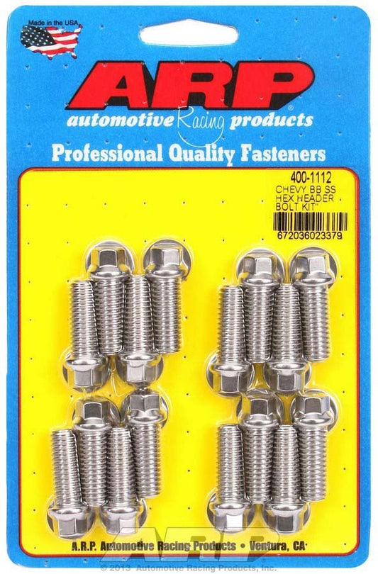 S/S Header Bolt Kit - 3/8 x 1.00 UHL (16)  -  400-1112