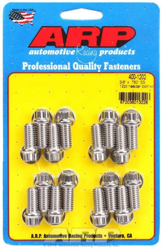 S/S Header Bolt Kit - 3/8 x .750 UHL (16)  -  400-1202