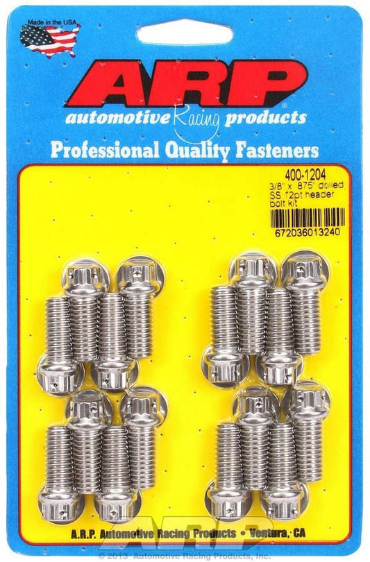 S/S Header Bolt Kit - 3/8 x .875 UHL (16)  -  400-1204