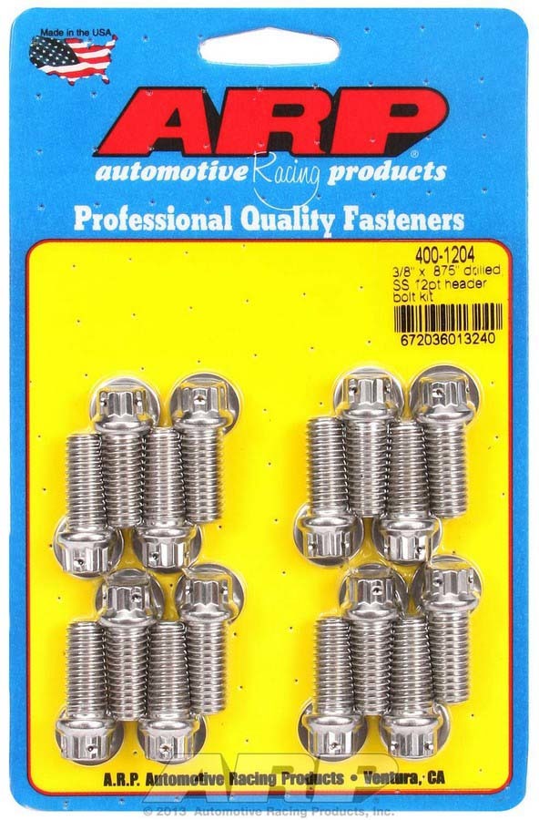 S/S Header Bolt Kit - 3/8 x .875 UHL (16)  -  400-1204