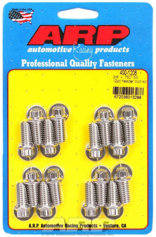 S/S Header Bolt Kit - 3/8 x .750 UHL (16)  -  400-1208