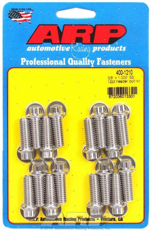 S/S Header Bolt Kit - 3/8 x 1.00 UHL (16)  -  400-1210