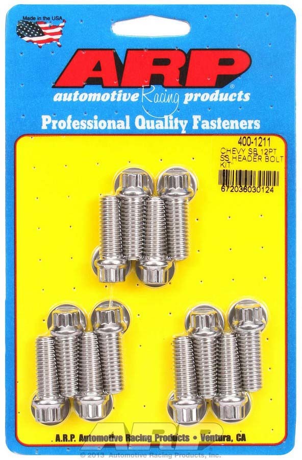 S/S Header Bolt Kit - 3/8 x 1.00 UHL (12)  -  400-1211