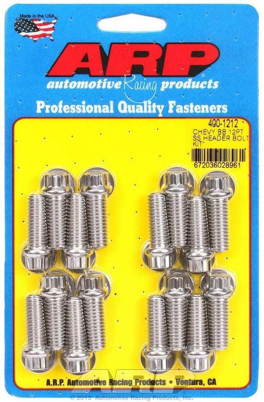 S/S Header Bolt Kit - 3/8 x 1.00 UHL (16)  -  400-1212