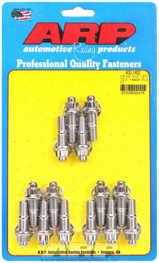 S/S Header Stud Kit - 3/8 x .750 UHL (14)  -  400-1400