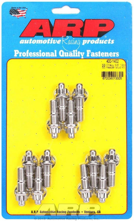 S/S Header Stud Kit - 3/8in x 1.670in OAL (12)  -  400-1402