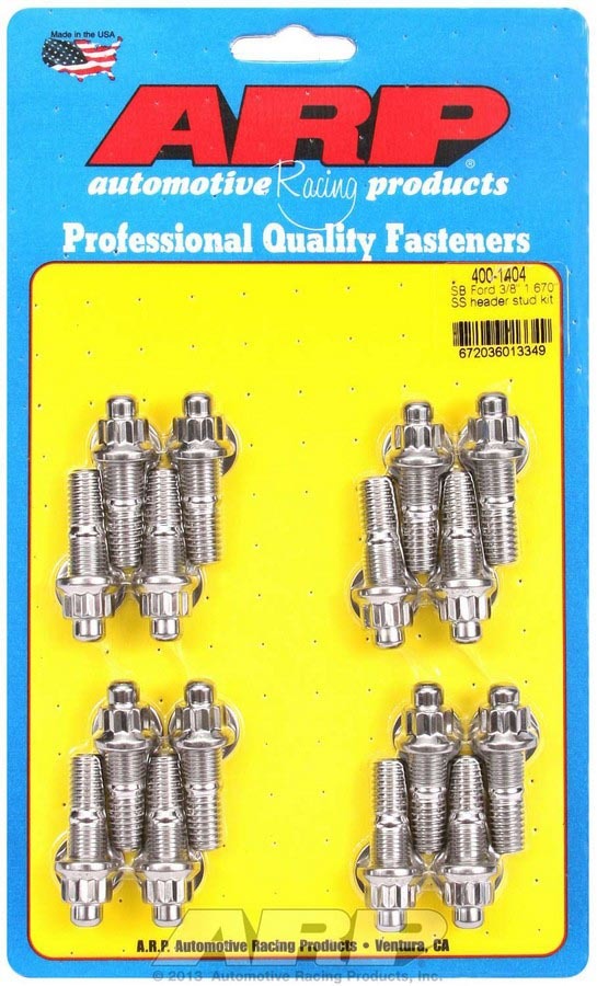 S/S Header Stud Kit - 3/8in x 1.670in OAL (16)  -  400-1404