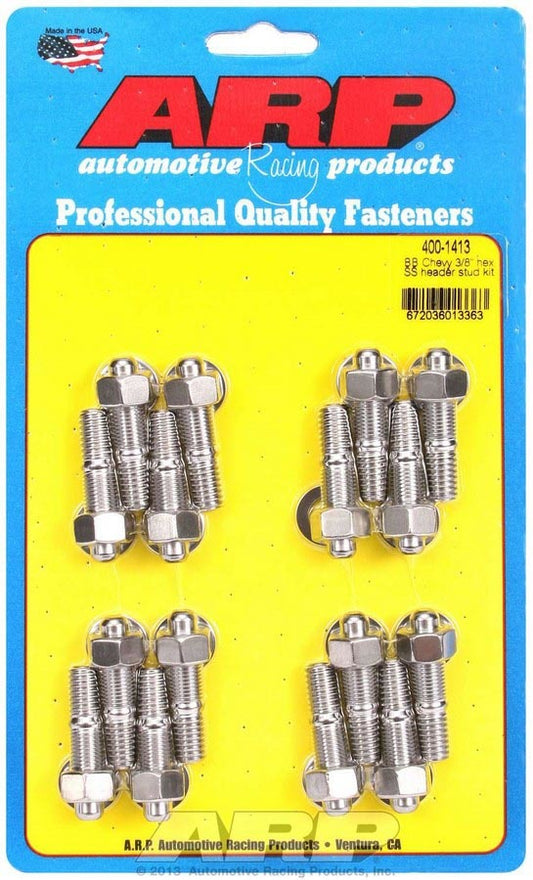 S/S Header Stud Kit - 3/8in x 1.670in OAL (16)  -  400-1413