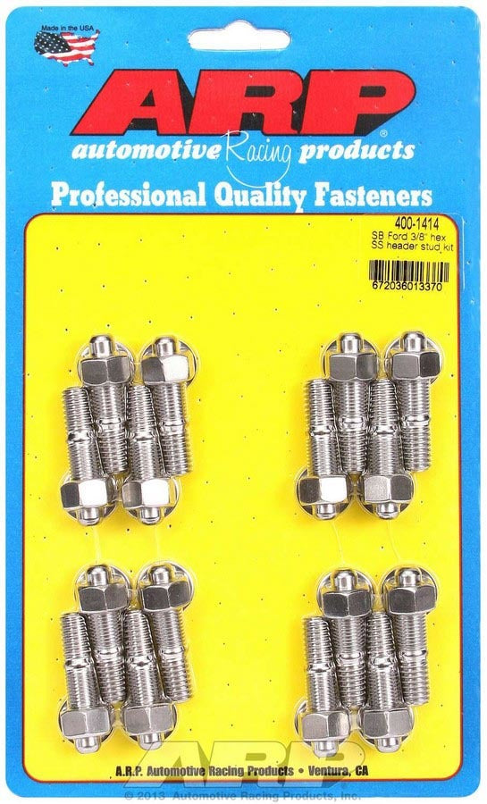 S/S Header Stud Kit - 3/8in x 1.670in OAL (16)  -  400-1414