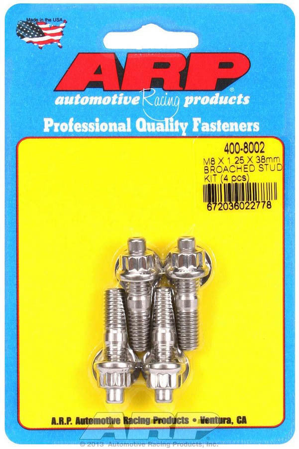 S/S Stud Kit - (4) M8 x 1.25in x  38mm  -  400-8002