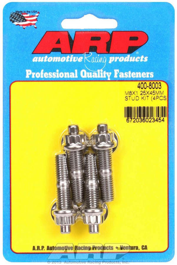 S/S Stud Kit - (4) M8 x 1.25in x  45mm  -  400-8003