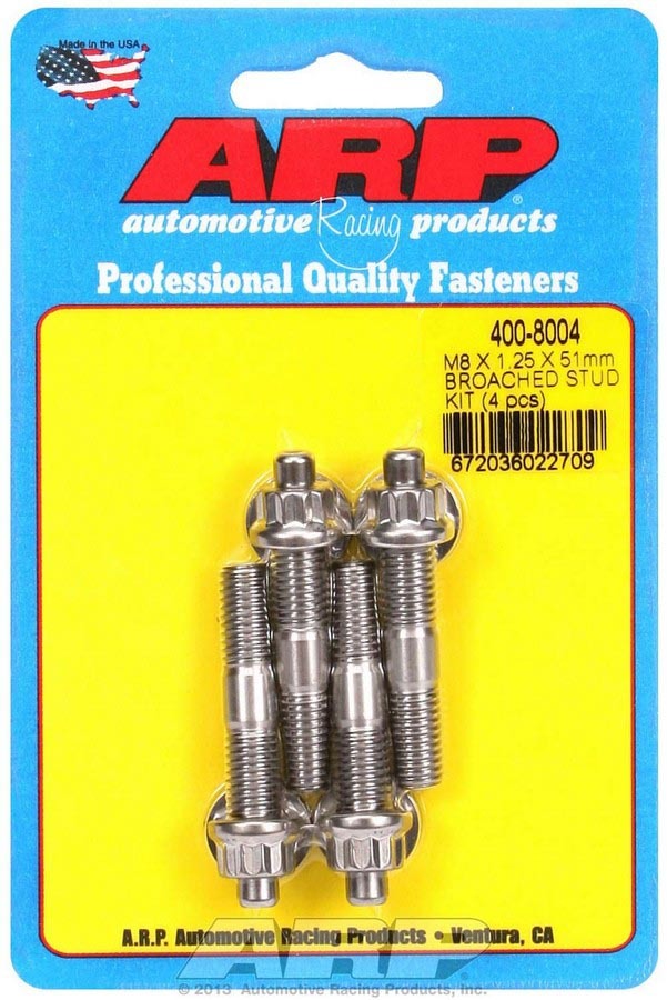 S/S Stud Kit - (4) M8 x 1.25in x  51mm  -  400-8004