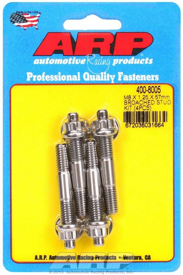 S/S Stud Kit - (4) M8 x 1.25in x  57mm  -  400-8005