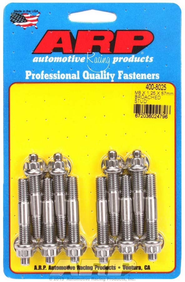 S/S Stud Kit - (10) M8 x 1.25in x  57mm  -  400-8025