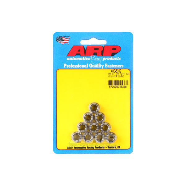 12pt SS Nut 8mm x 1.25 10pk  -  400-8312